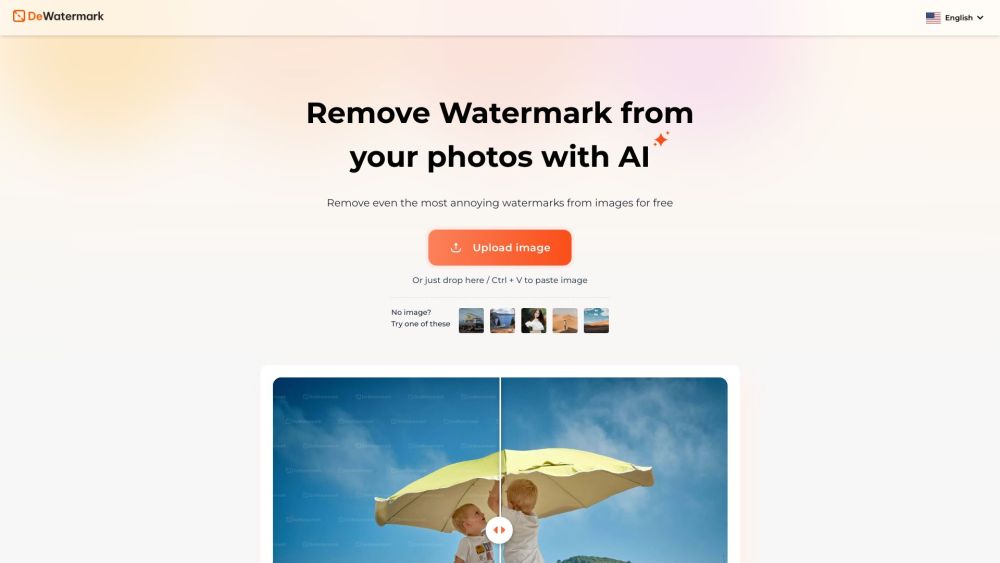 Remove watermark with Dewatermark AI