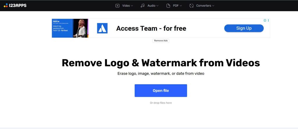 Best video watermark remover 123app