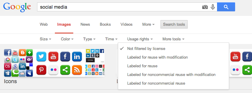 Check usage right on by  Google tool